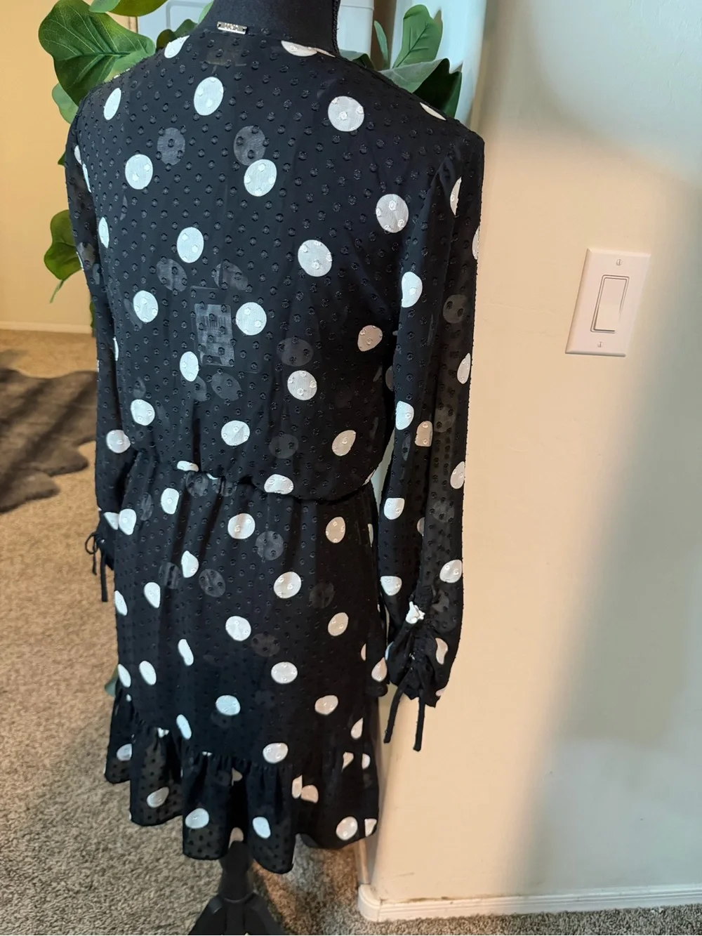 LIU.JO Milano Black and White Polka Dot Mini Dress